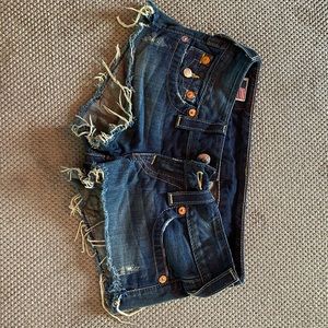 True Religion Joey Cut Off Shorts SIZE 25